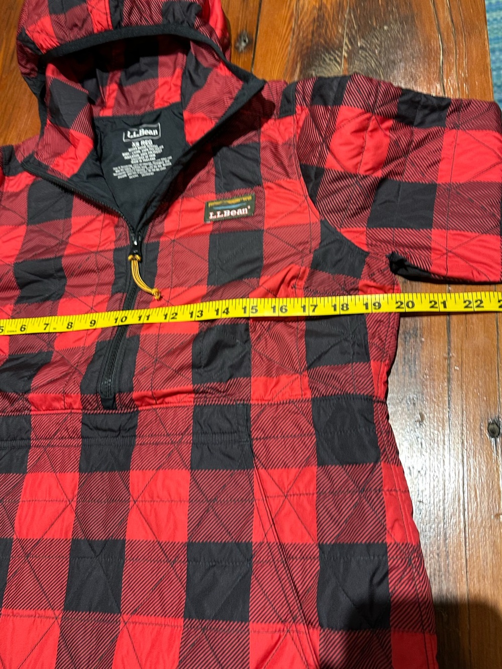 L.L. Bean Katahdin Pullover, Red & Black Plaid, Women's XS - Picture 8 of 10